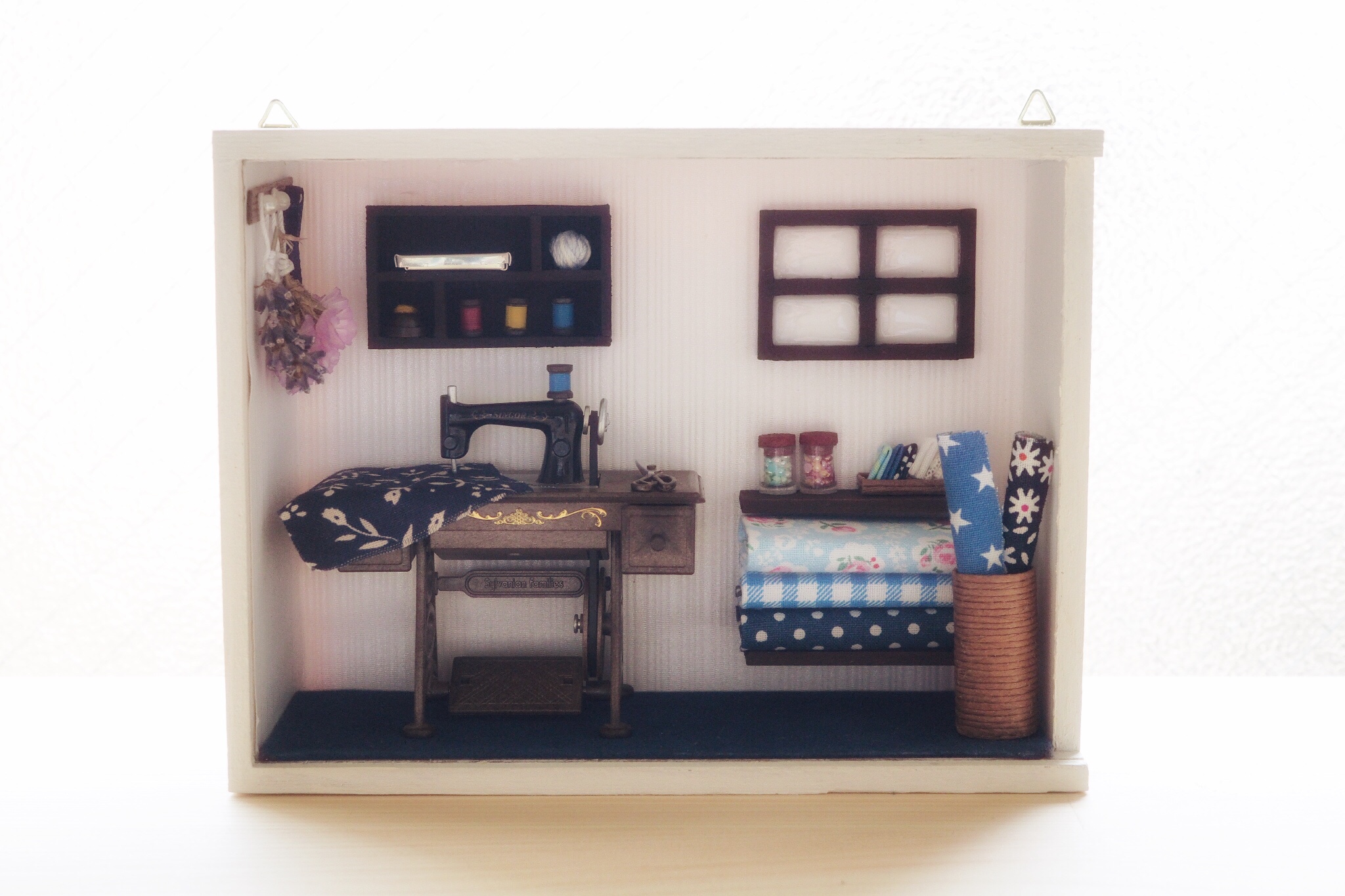 miniature sewing room